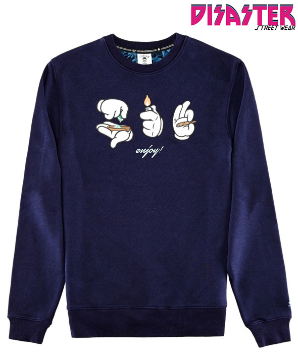 Sudadera-CAYLER-&-SONS-C&S-Roll-Light-Smoke-Crewneck-deep-navy-white-blue-leaves-CCAY-AW14-AP-29-01-Disaster-Street-wear-01